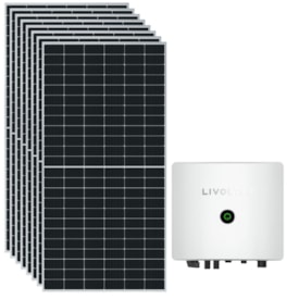 Kit Solar 600kWh/mês Residencial Inversor Livoltek 7,5kW 220V