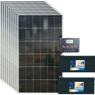 Kit Solar 6400W/dia com Bateria Moura 234Ah