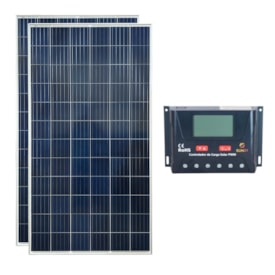 Kit Solar 670W/h com Controlador de Carga 40A 24V PWM