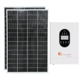 Kit Solar 67kWh/mês Monocristalino Com Inversor Carregador 1kW 60A Felicity