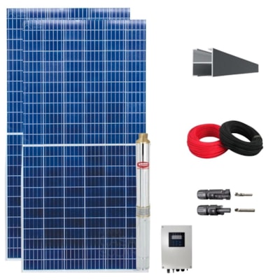 Kit Solar 750W Bomba Ebara 108V 82MCA 3BPS CE/13 Com Estrutura Solo