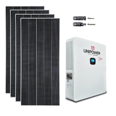 Kit Solar All In One 4,5kW 48/127V com Litio 4,8kW Unipower e 4 Painéis 545W
