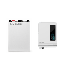 KIT Solar Bateria de Lítio 51,2V 100Ah Livoltek + Inversor Carregador Anern EVO10200