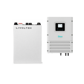 KIT Solar Bateria de Lítio 51,2V 150Ah Livoltek + Inversor Carregador Deye 3,6kW G01LP1 EU AM2