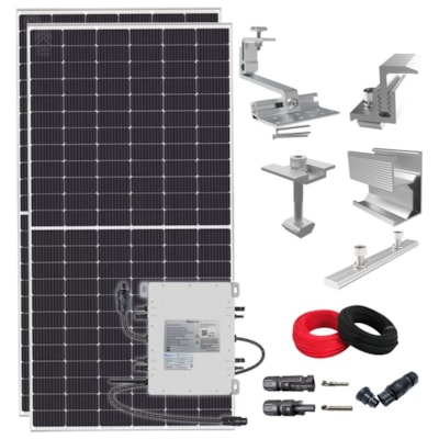 Kit Solar Canadian 165kWh/mês Microinversor Deye 220V Colonial