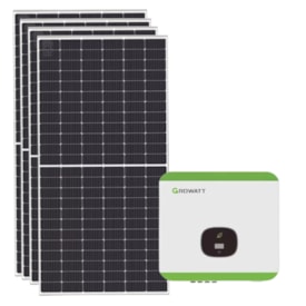 Kit Solar Canadian 2,22kWp ou 233,1kwh/mês Growatt 2,5kW 
                                            