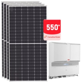 Kit Solar Canadian 2,2kWp ou 231kwh/mês ABB Tri 380V
                                            