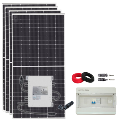 Kit Solar Canadian 264kWh/mês com Quadro de Proteção 20A para Microinversor Deye 220V