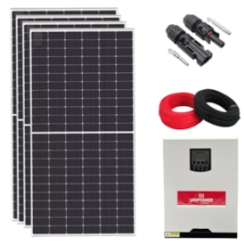 Kit Solar Canadian 333kWh/mês Monocristalino Inversor Unipower 3kW 48V/220V