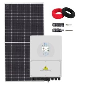 Kit Solar Canadian 396kWh/mês Inversor Híbrido 3kW 220V 220V Monofásico Deye