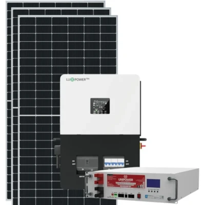 Kit Solar Hibrido 200kWh/Mês ou 1,67Kwp Luxpower 6kW Bifásico com Litio Unipower