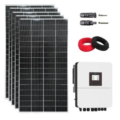 Kit Solar Híbrido 204kW/mês Monocristalino Deye 5kW 220V