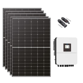 Kit Solar Híbrido 264kW/mês Monocristalino Deye 5kW 220V