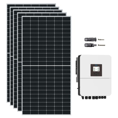 Kit Solar Híbrido 264kW/mês Monocristalino Deye 5kW 220V