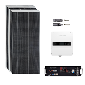 Kit Solar Híbrido 264kWh/Mês Inversor 7,5kW Monofásico 220V Livoltek e Bateria Getpower