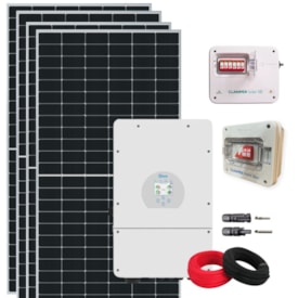 Kit Solar Híbrido 276kW/mês Inversor Bifasico 8kW Deye
