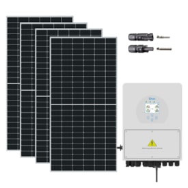 Kit Solar Hibrido 280kWh/mês Inversor 5kW 220V Monofásico Deye