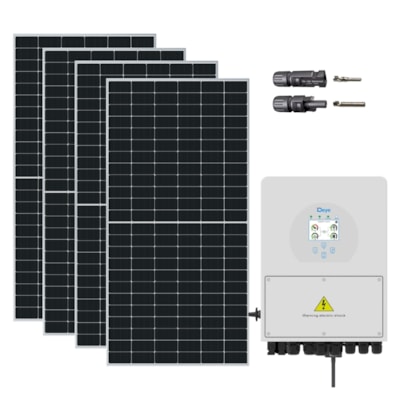 Kit Solar Hibrido 280kWh/mês Inversor 5kW 220V Monofásico Deye