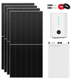Kit Solar Híbrido 288kWh/mês Monocristalino 220V com Bateria de Lítio Livoltek