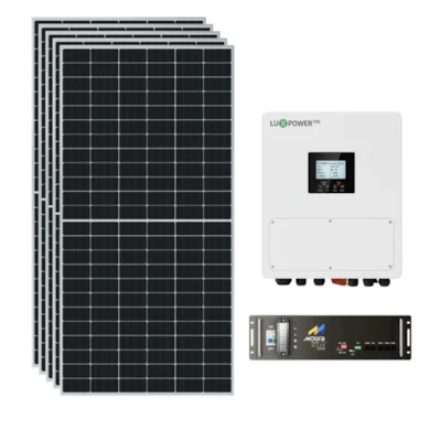 Kit Solar Híbrido 351kWh/Mês Inversor 6kW Monofásico 220V LuxPower + Bateria Moura