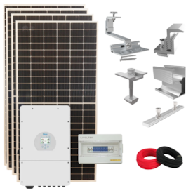 Kit Solar Híbrido 4,26kWp ou 799,2kW/mês Deye Ondulado