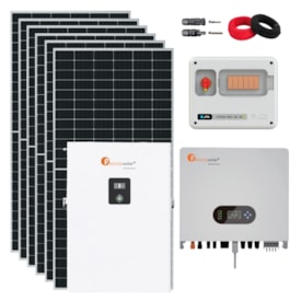 Kit Solar Híbrido 421kWh/Mês Felicity 6kW 220V Bateria Lítio