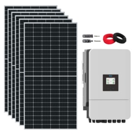 Kit Solar Híbrido 422kW/mês Monocristalino Deye 8kW 220V