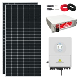 Kit Solar Híbrido 432kW/mês Deye 5kW 127V com Bateria 100Ah Unipower