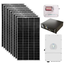 Kit Solar Híbrido 612kW/mês Deye 5kW 127V com Bateria Lítio Moura 100Ah