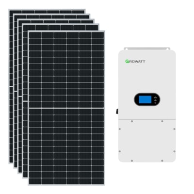 Kit Solar Híbrido 702kWh/Mês Growatt 10kW 127/220V
