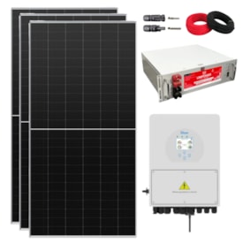 Kit Solar Híbrido Canadian 439kW/mês Deye 5kW 127V com Bateria 100Ah