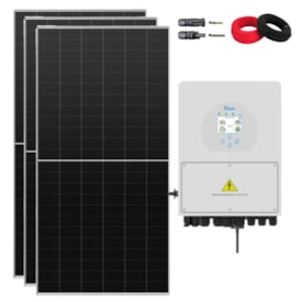 Kit Solar Híbrido Canadian 439kW/mês Deye 5kW 220V