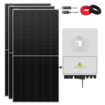 Kit Solar Híbrido Canadian 439kW/mês Deye 5kW 220V