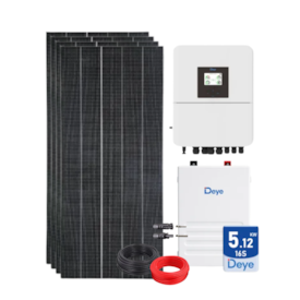 Kit Solar Híbrido com Bateria Deye+ Inversor Híbrido 3kW Deye+ 4 Painéis de 550W