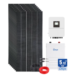 Kit Solar Híbrido com Bateria Deye+ Inversor Híbrido 3kW Deye+ 8 Painéis de 550W