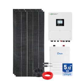 Kit Solar Híbrido com Bateria Deye+ Inversor Híbrido 6kW LUXPOWER+ 4 Painéis de 550W