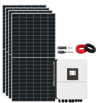 Kit Solar Híbrido Monocristalino 276kW/mês com Inversor Deye