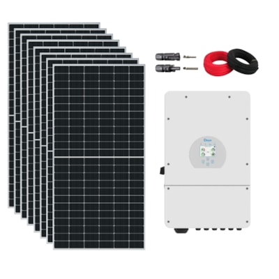 Kit Solar Híbrido Monocristalino 432kW/mês Deye 5kW 127V