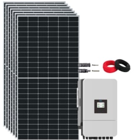 Kit Solar Híbrido Monocristalino 432kW/mês Deye 8kW 220V