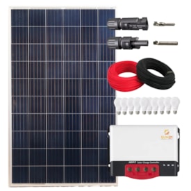 Kit Solar Iluminação 280w Resun 10 Lâmpadas Controlador 20A