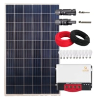 Kit Solar Iluminação 280w Resun 10 Lâmpadas Controlador 20A Kit Solar Iluminação 280w Resun 10 Lâmpadas Controlador 20A