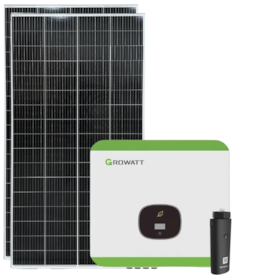 Kit Solar Monocristalino 102kWh/mês com Inversor Growatt 1,5kW 220V