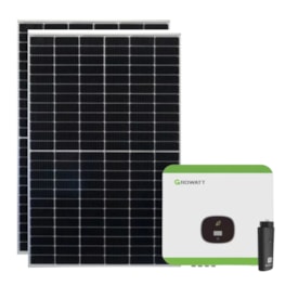 Kit Solar Monocristalino 104kWh/mês Canadian Inversor Growatt 220V