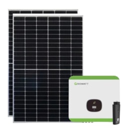 Kit Solar Monocristalino 156kWh/mês Canadian Inversor Growatt 220V