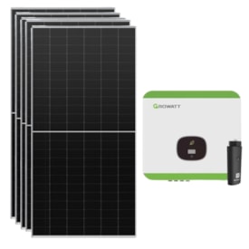 Kit Solar Monocristalino 300kWh/mês Inversor Growatt 3kW 220V