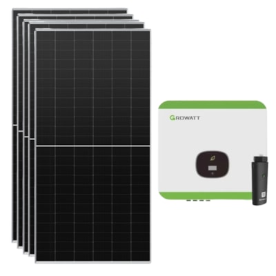 Kit Solar Monocristalino 300kWh/mês Inversor Growatt 3kW 220V