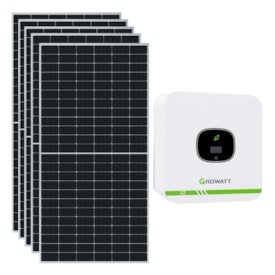 Kit Solar Monocristalino 300kWh/mês Inversor Growatt 3kW 220V
