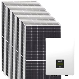 Kit Solar Monocristalino 31kWp ou 3263kwh/mês Foxess Trifasico 380V 