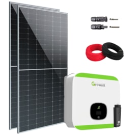 Kit Solar Monocristalino 555W ou 133kWh/mês Growatt 2500W 220V
