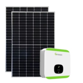 Kit Solar Monocristalino Canadian 435W ou 91,35kwh/mês Growatt 2,5kW 